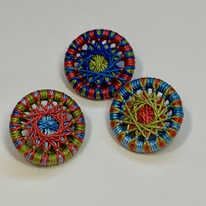 Beach Garden 3/4 Inch Buttons -- Set of 3