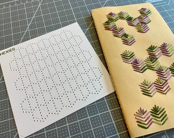 Hexies - Template ONLY for Punched Paper Embroidery