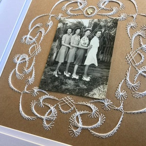 Scroll Frame/Scroll Frame - DIY Pattern/Template for Punched Paper Embroidery