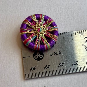 Purple Kaleidoscope 1-1/8 Inch Button One image 5