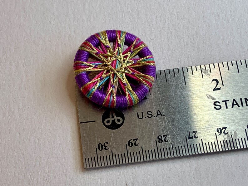 Purple Kaleidoscope 1-1/8 Inch Button One image 5