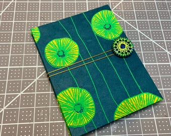 Small Watercolor Accordion Journal - Neon Flowers