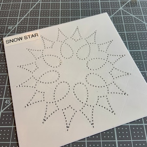 Snow Star - Template ONLY for Paper Embroidery
