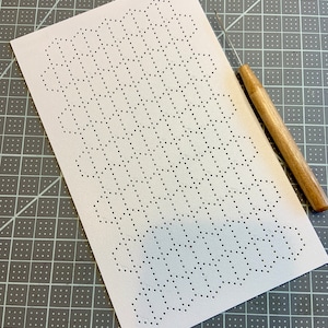 Hexies for Moleskine Journals Template ONLY for Punched Paper Embroidery
