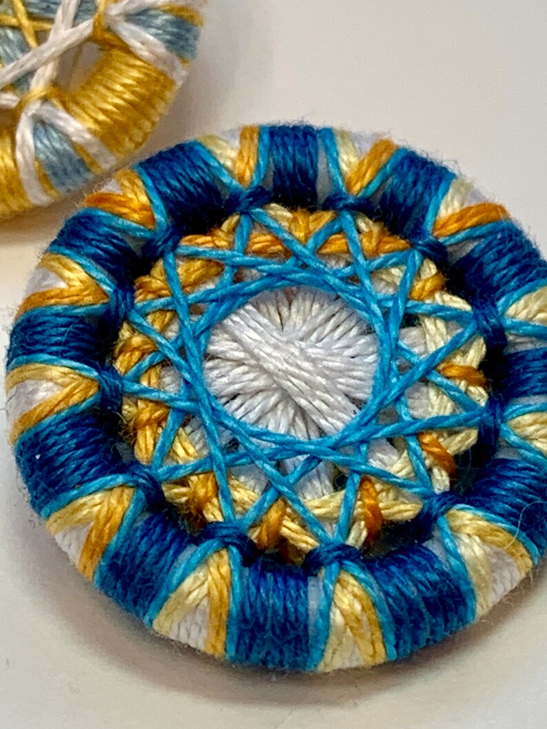 Cornflower Combo Buttons -- Set of 3 - Etsy