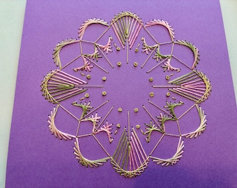 Carnation - DIY Pattern/Template for Punched Paper Embroidery