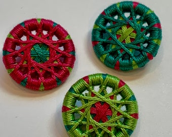 Harlequin 1 Inch Buttons -- Set of 3