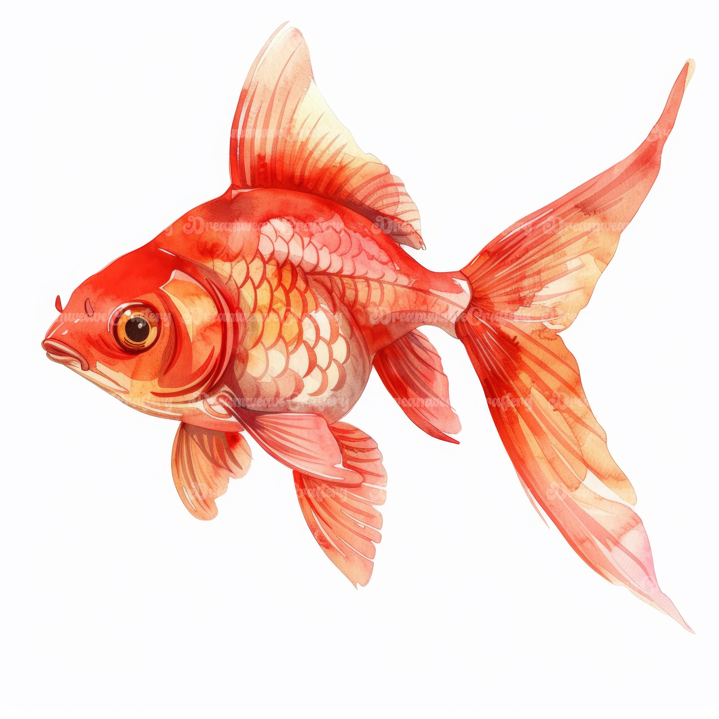 10-cute-cartoon-goldfish-marine-animal-watercolor-art-printable-high