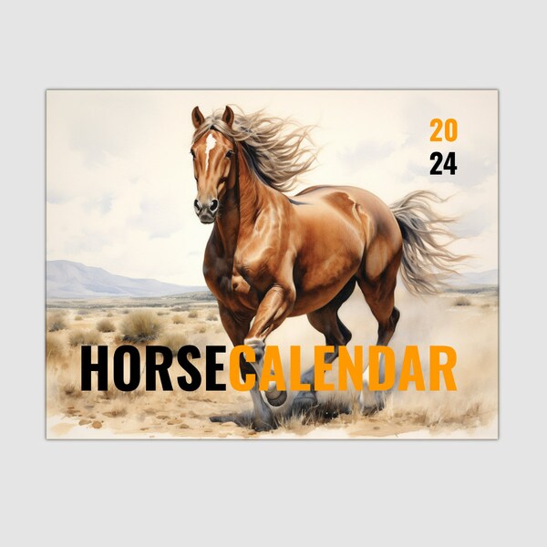 2024 Horses Calendar Etsy