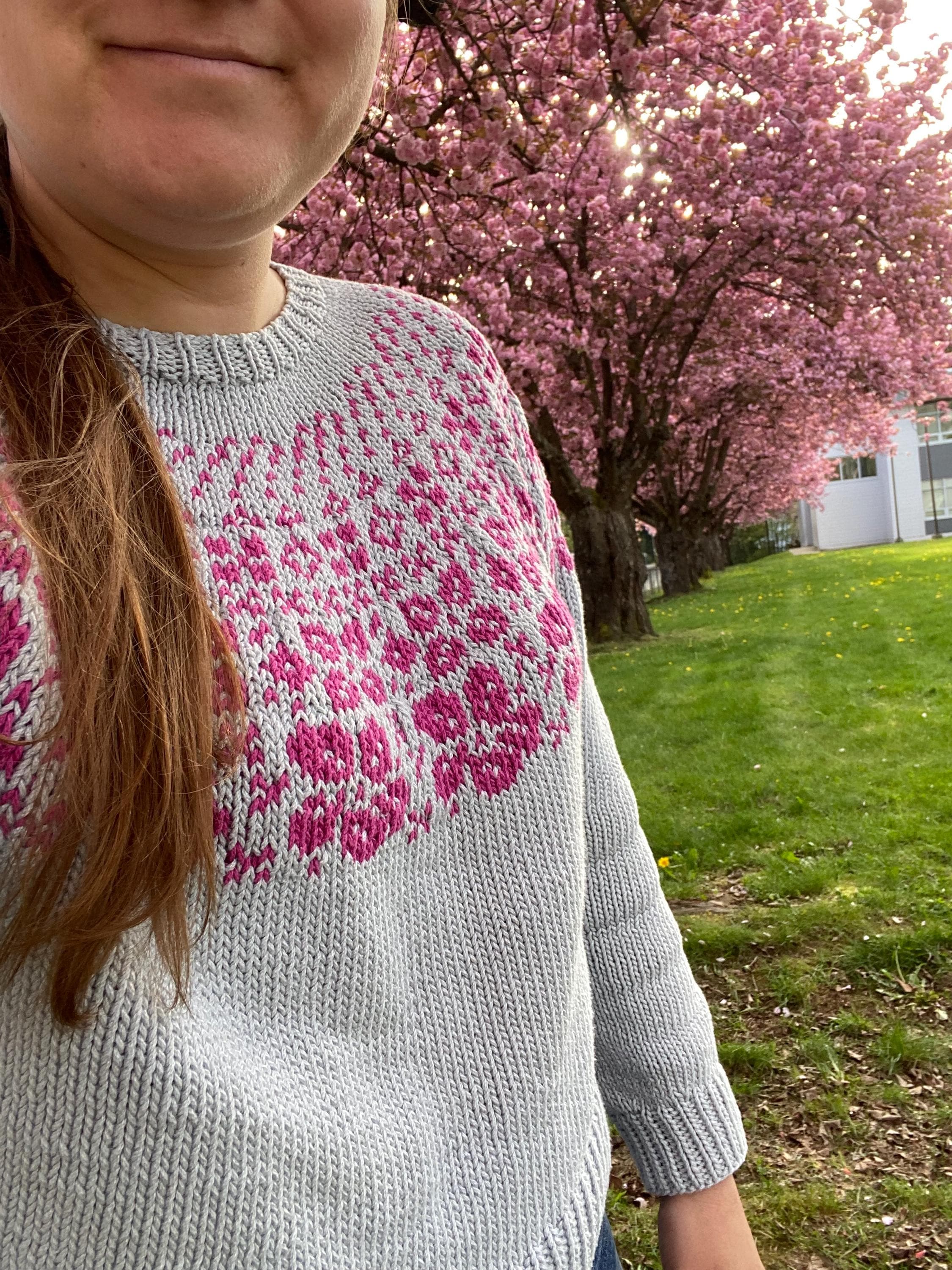 Cherry Blossom Sweater Knitting Pattern - Etsy Canada