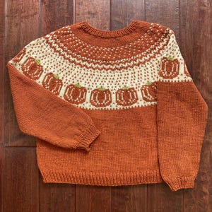 Pumpkins sweater knitting pattern