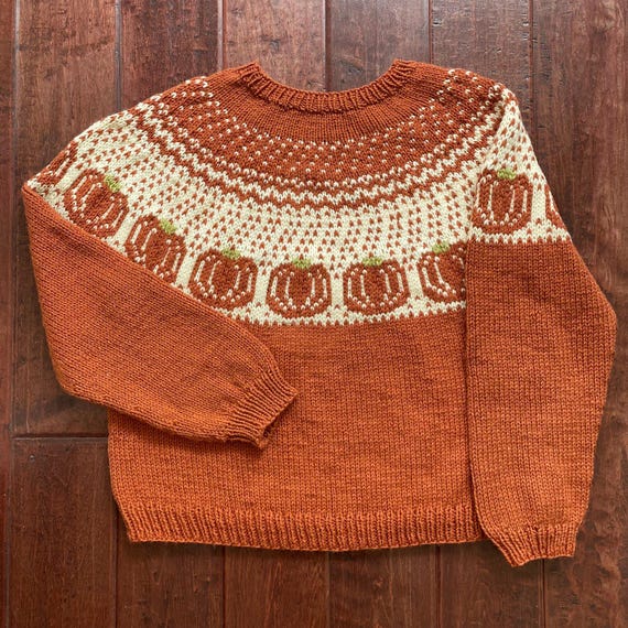 Pumpkins sweater knitting pattern