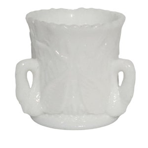Westmoreland Glass Milk Glass Swan Toothpick Holder Vintage Pressed Glass READ