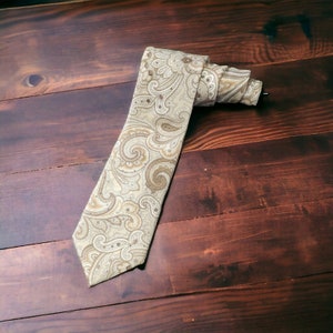 Vintage Brioni Paisley Print Mens Hand Made Italian Silk Necktie