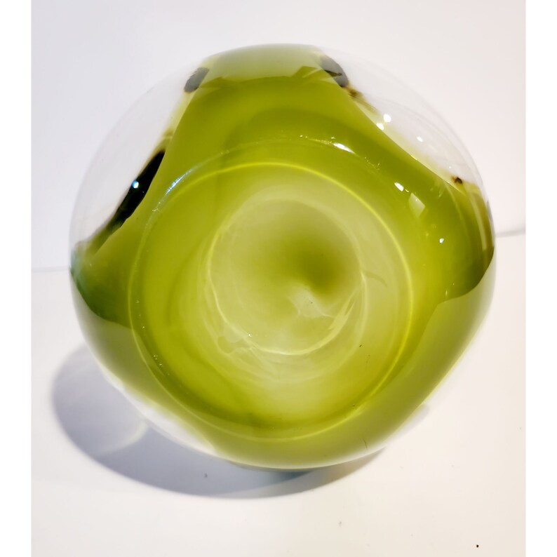 Cased Art Glass Vase Finestre Windows Hand Blown Unbranded MCM Etsy