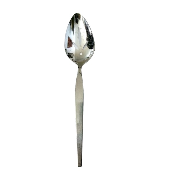 Oneida Community Satinique (Old Style) Pierced Tablespoon Serving Spoon Stainless MCM