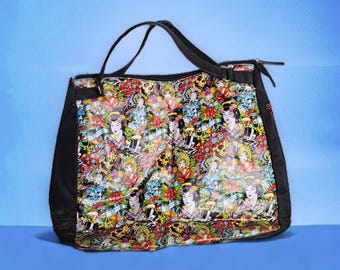 Vintage Adults Brand New Deadstock Y2K Black Ed Hardy Backpack Bag
