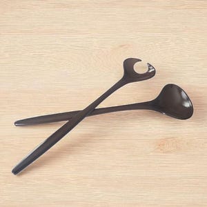 Retro Mepal Rosti Danish Design Brown Melamine Salad Servers Mid Century Modern