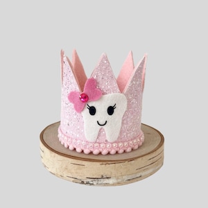 Miniature Baby Girl Pink First Tooth Party Crown | Girl First Tooth Party | Girl First Tooth Crown | Tooth Party