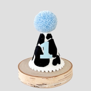 Boy holy cow 1st birthday party hat, Western theme party hat, Cow theme party, Blue cow party hat, Cake smash hat, Holy cow birthday hat