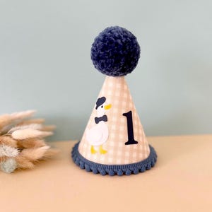 One Silly Goose boy birthday Party hat, Silly Goose hat, Party hat, Goose 1st birthday, Boy Goose birthday hat
