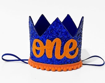 Blue One Birthday Crown || Boy blue birthday crown || Navy