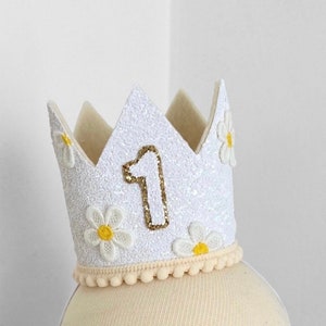White daisy crown || Girl daisy crown || Daisy 1st birthday girl crown || Daisy birthday || Daisy theme party || Any age available