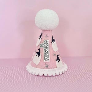 Sombrero de fiesta espeluznante para una niña, sombrero de cumpleaños de Halloween, primer cumpleaños, pastel aplastado, sombrero de fantasma