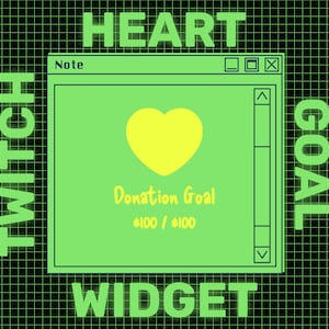 Simple Heart Twitch Goal Widget for Stream