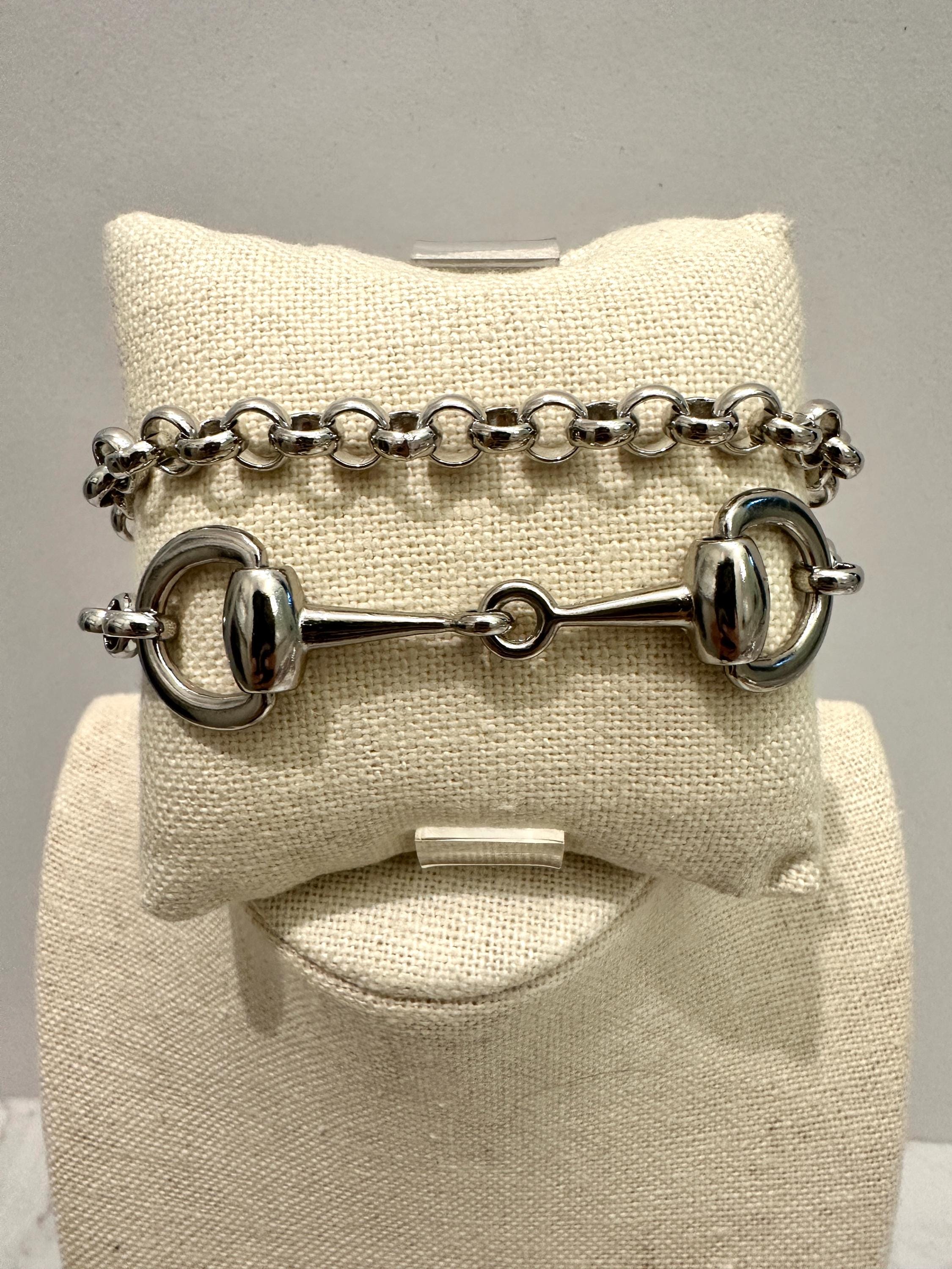 Sterling Silver Horse Bit Bracelet - Etsy