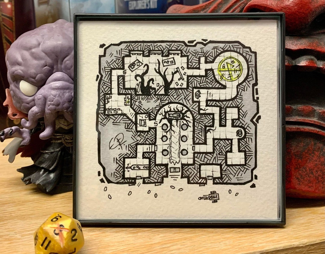 Roots of Corruption 1 of 1 Miniature Dungeon Map, Novelty, Hand-drawn ...