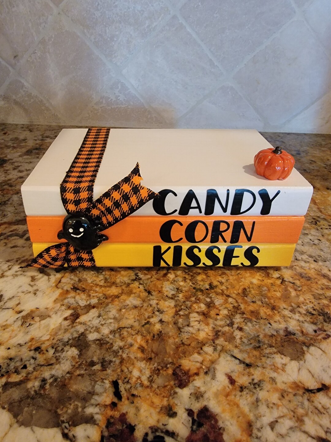 Candy Corn Kisses Halloween Fall Autumn Decorative Tier Tray - Etsy