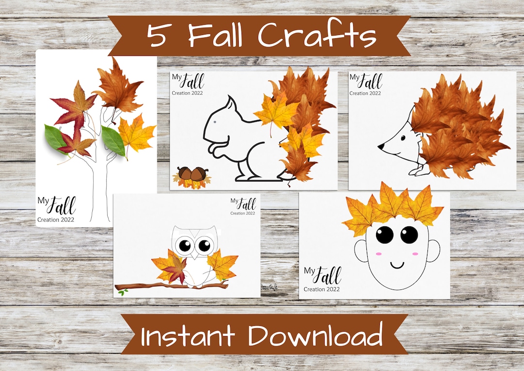 Fall Craft Printable for Kids Toddlers Preschool Wall Art