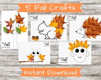 Autumn Craft Printable, for Kids, Toddlers, Preschool, Wall Art ...