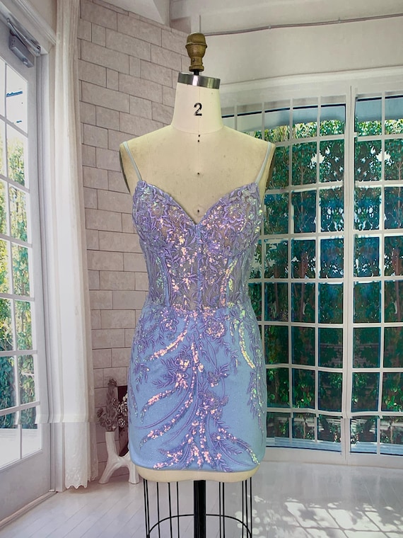 dresses for teens graduation Knee Length Yellow Graduation Dresses for Teens V Neck Hoco Dress SD12 –  Viniodress main image 0