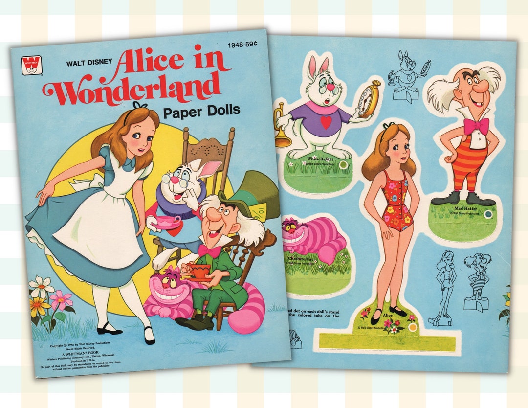 alice in wonderland paper dolls printable