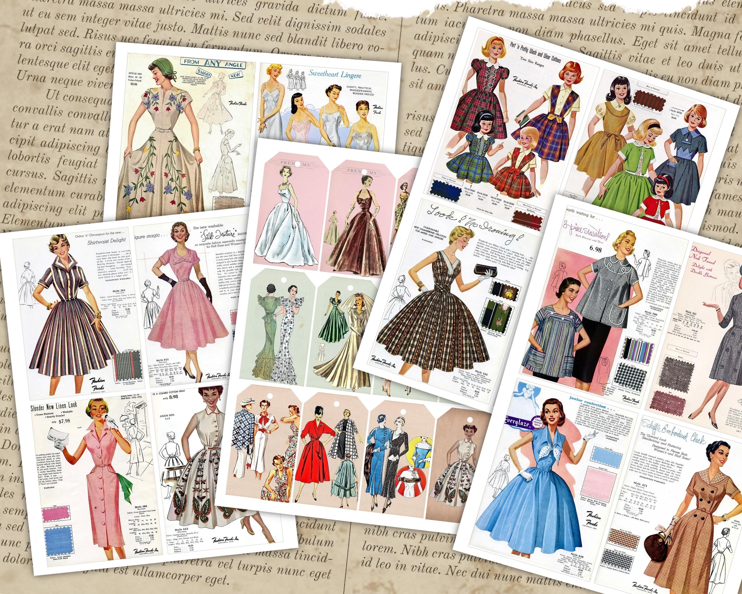 Sewing Catalogs Vintage Sewing Pattern Catalog Printable, Retro Dress Fashion ...