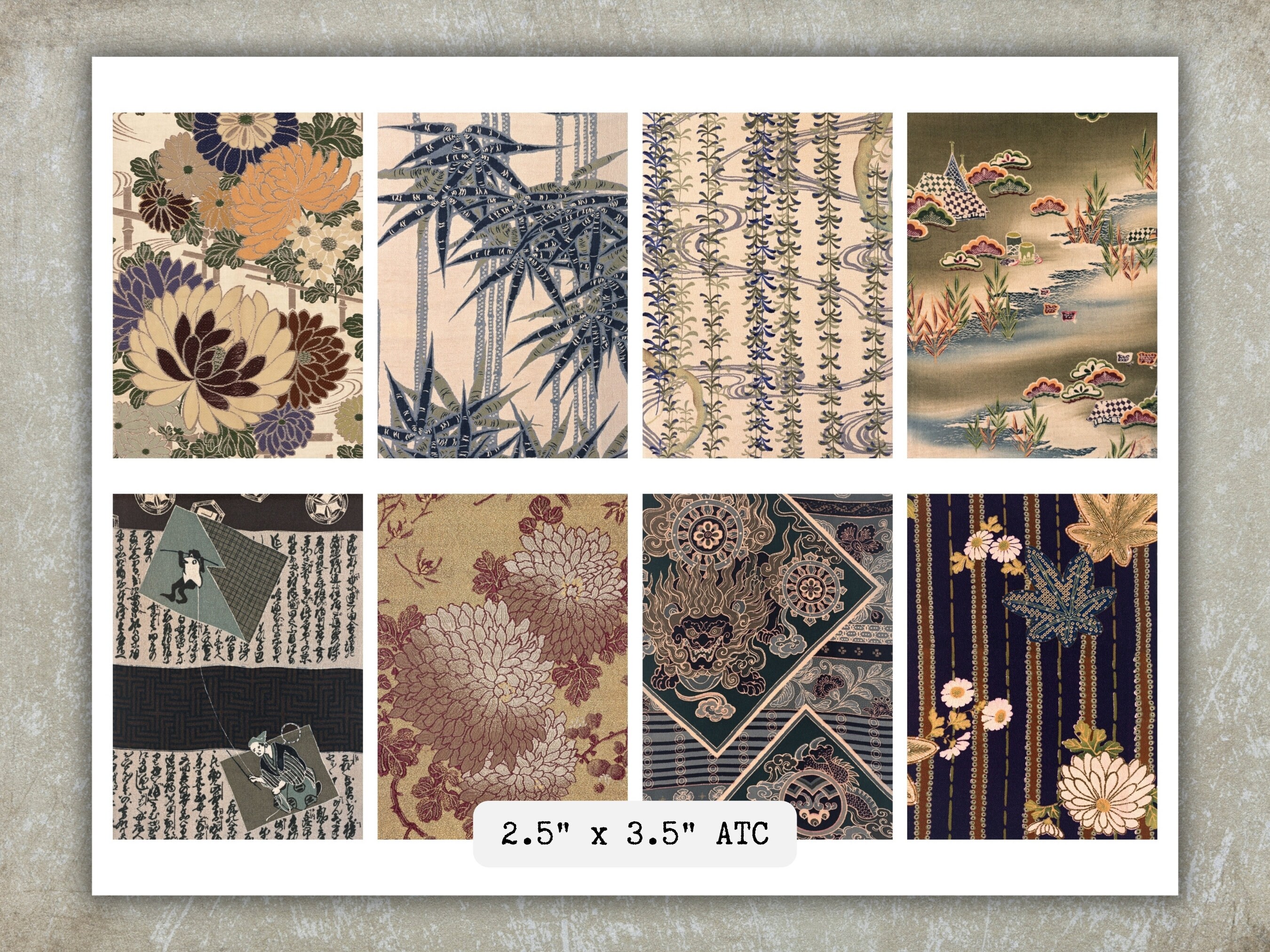 Traditional Japanese Textile Fabric Pattern Design Embellishment ...