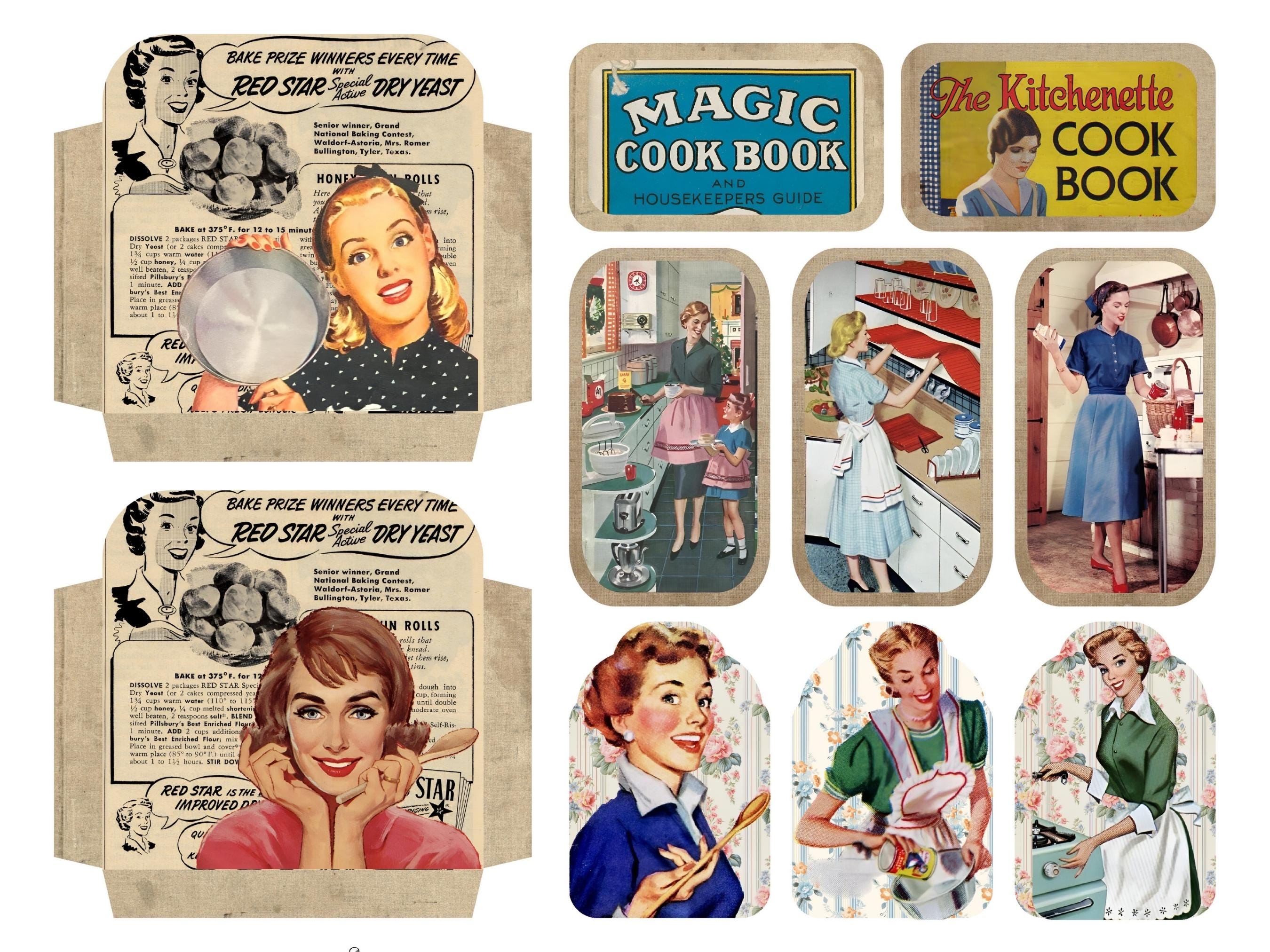 Retro Kitchen Junk Journal Kit | Vintage Cooking Ephemera (digital ...