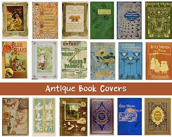 Antique Fairy Tale Book Covers, Vintage Illustrations, Scrapbooking Ephemera (Digital Download)