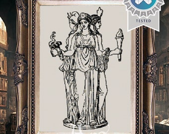 Hecate Cross Stitch Pattern - Mythology Pattern - Hecate goddess Digital Pattern - Pattern Keeper compatible - PDF Instant Download