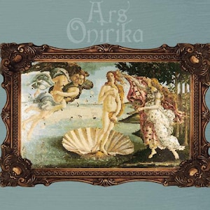 The Birth of Venus Cross Stitch Pattern - Botticelli Art Embroidery - Pattern Keeper PDF - Classical Needlepoint