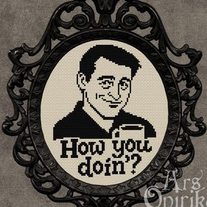 Joey How You Doin&#39; - Friends Cross Stitch Pattern - Super Easy Chart - Pattern Keeper & Diamond painting - Beginner Friendly Embroidery