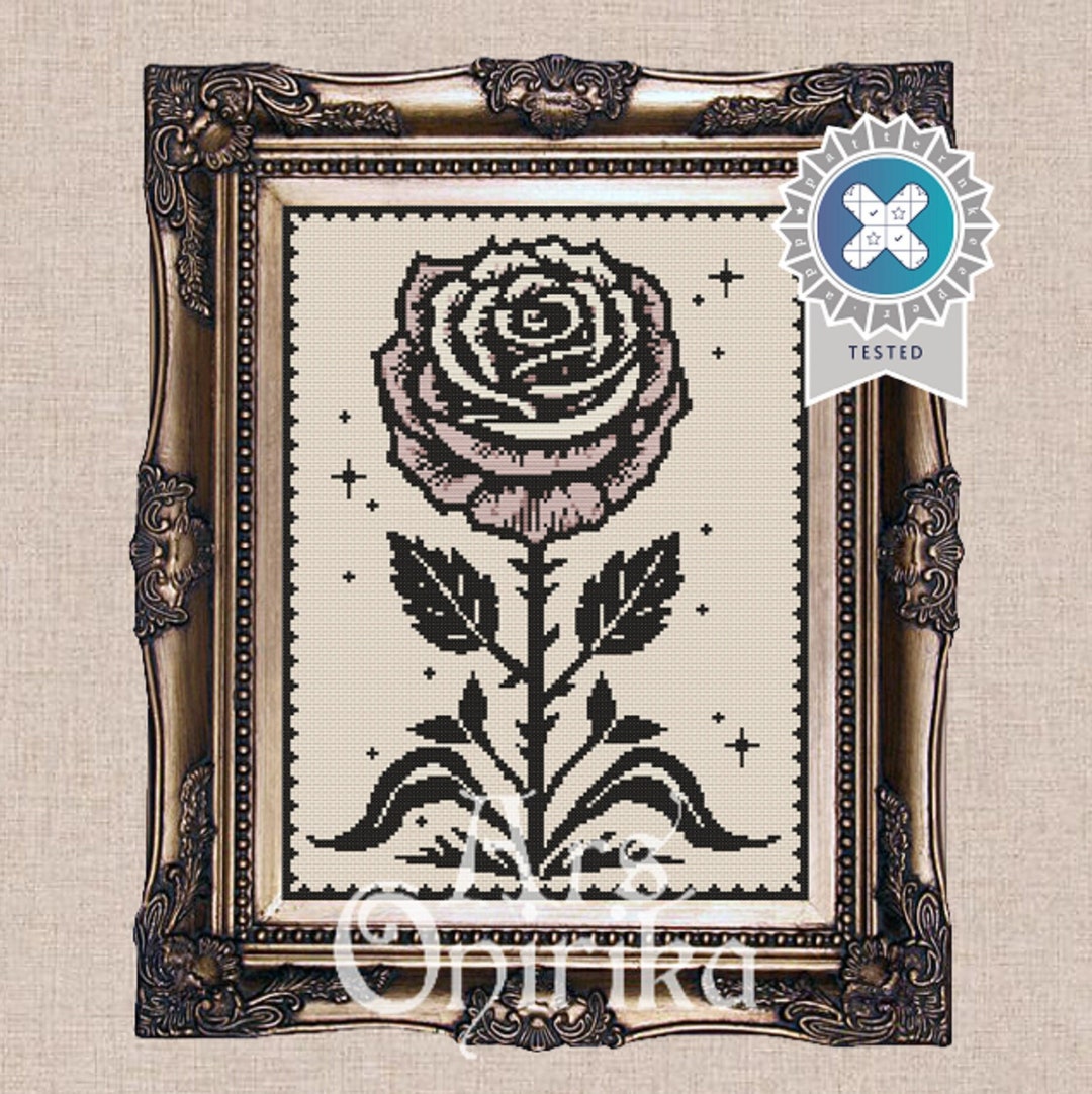 Medieval Rose Cross Stitch Pattern Ancient Design Pattern Keeper ...