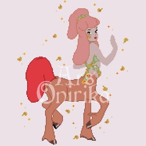 Centaur Lady Cross Stitch Pattern - Pink Fantasy Needlepoint - Mythical Creature - Pattern Keeper - PDF Instant Download