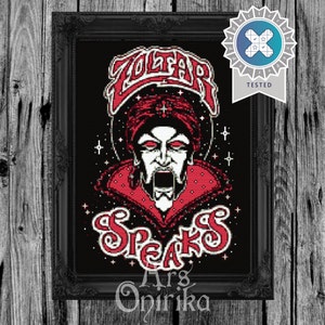 Zoltar Machine Cross Stitch Pattern - Fortune Teller Arcade Design - Retro Xstitch PDF - Pattern Keeper - Instant Download