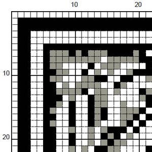 Medeltida poet korsstygnsmönster poesi älskare gåva litterär väggkonst historisk skrivrumsinredning PDF digital nedladdning utskrivbar diagram bild 7