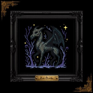 Wzór haftu krzyżykowego „Spektralny rumak” – część zestawu (PDF) – Magiczny haft – schemat jednostronicowy