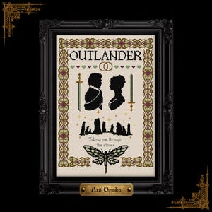 Outlander Kreuzstichmuster - Schottische keltische Romanze (PDF) - One Page Kreuzstichmuster