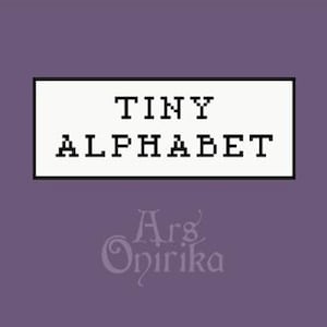 小さな文字のアルファベットパターン - クロスステッチフォントチャート - DIY 刺繍文字 - PDF ダウンロード - パターンキーパー互換